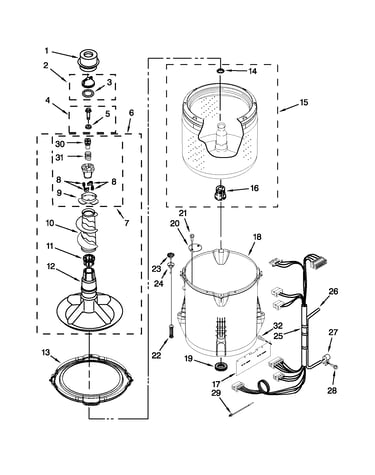 Basket and tub parts