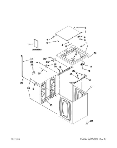 Top and cabinet parts
