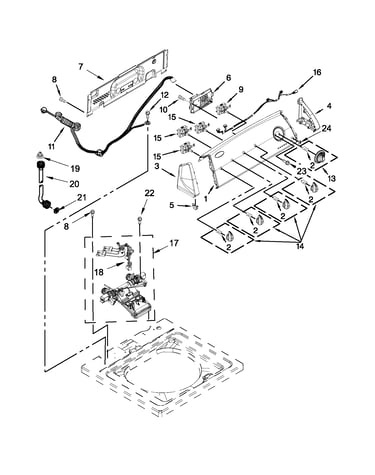 Controls and water inlet parts