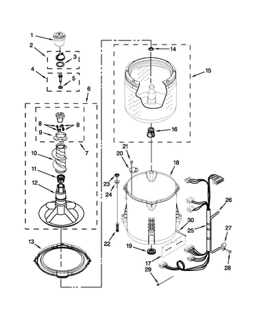 Basket and tub parts