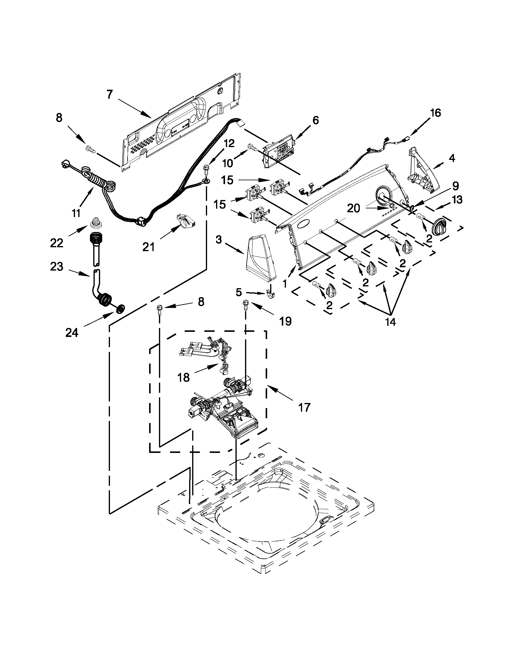 CONTROLS AND WATER INLET PARTS