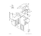 Whirlpool 7MWTW1606AW1 top and cabinet parts diagram
