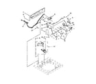 Whirlpool 7MWTW1606AW1 controls and water inlet parts diagram