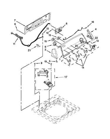 Controls and water inlet parts