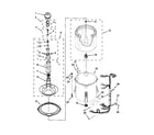 Whirlpool 7MWTW1712AM0 basket and tub parts diagram