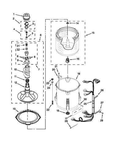 Basket and tub parts