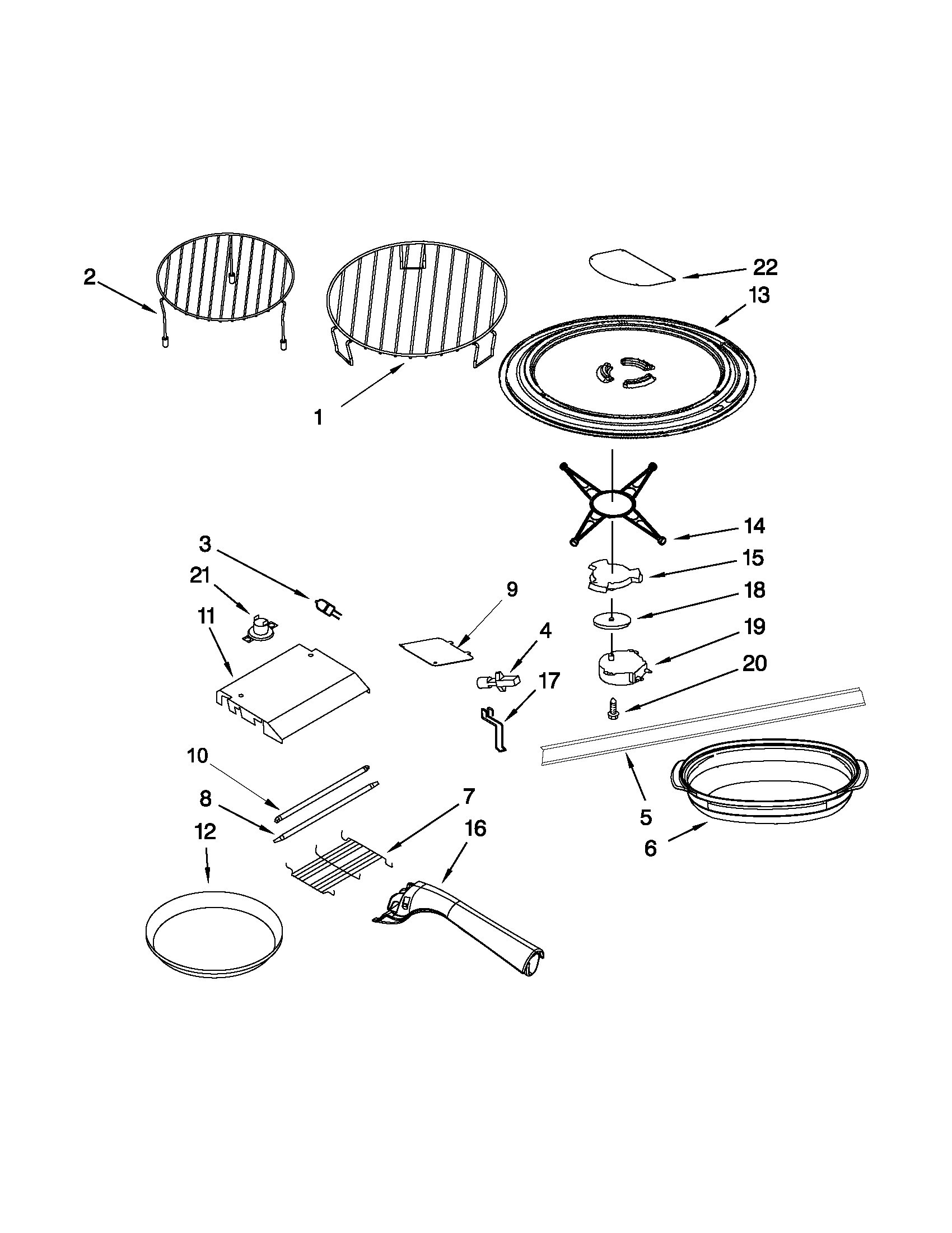 Rack and turntable parts
