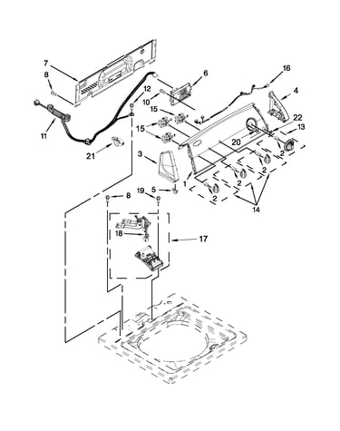 Controls and water inlet parts