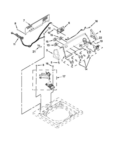 Controls and water inlet parts