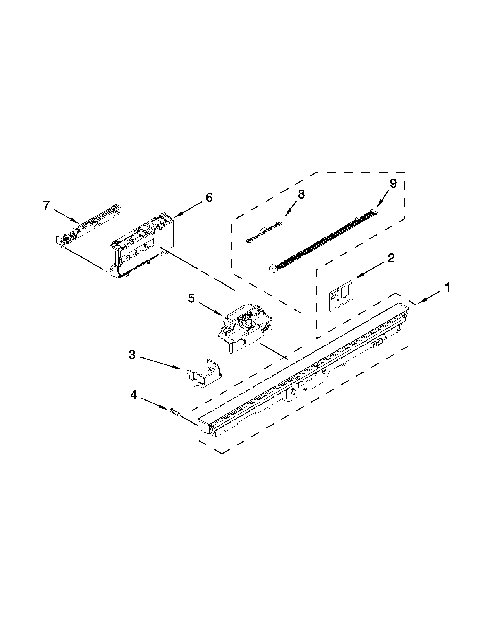 Control panel and latch parts