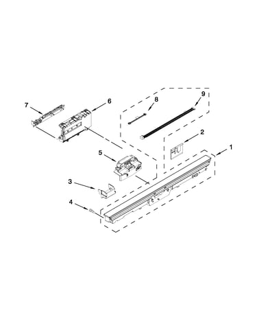 Control panel and latch parts