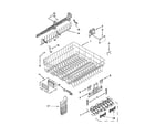 KitchenAid KUDE50FBSS0 upper rack and track parts diagram