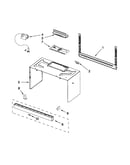 Cabinet and installation parts