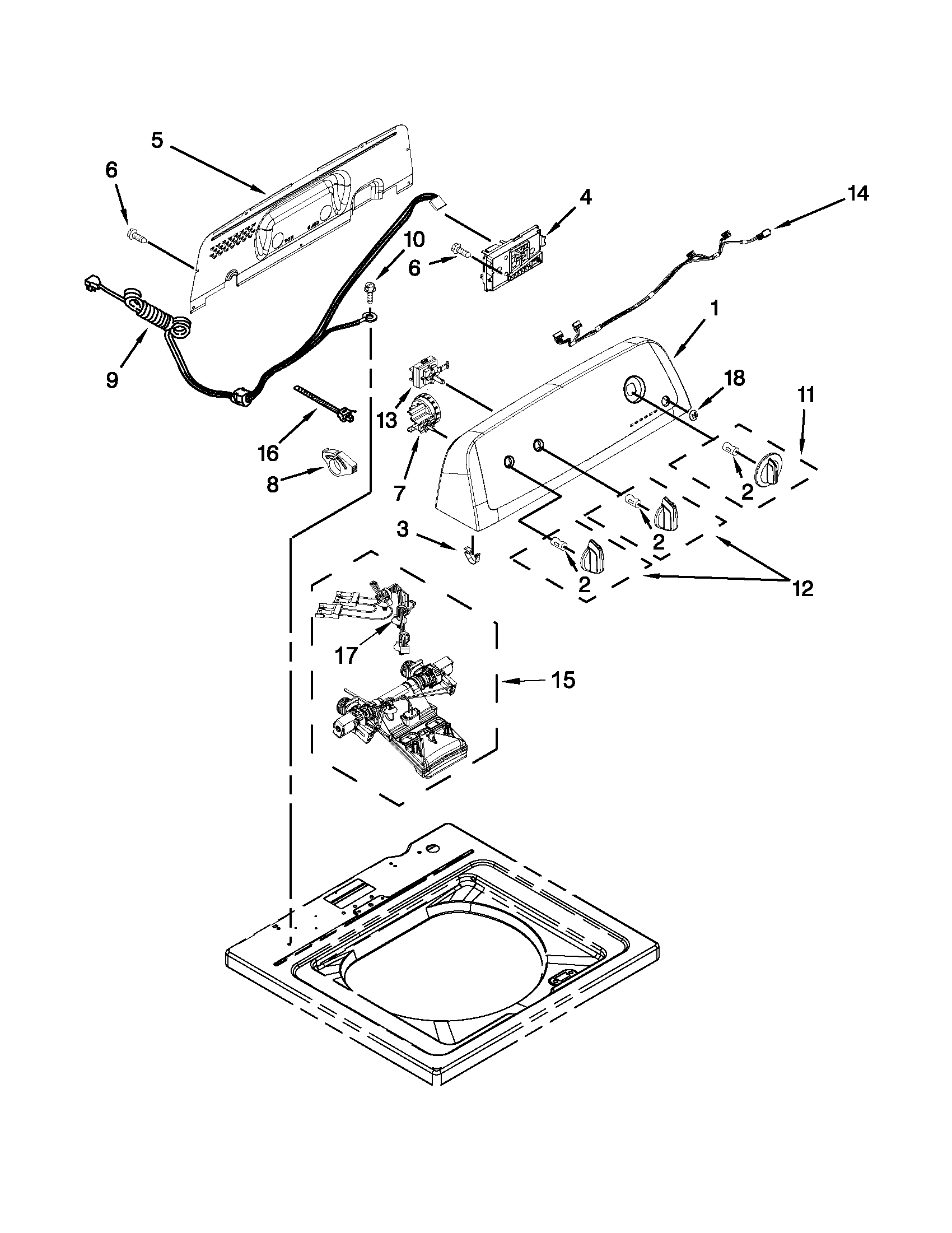 CONTROLS AND WATER INLET PARTS