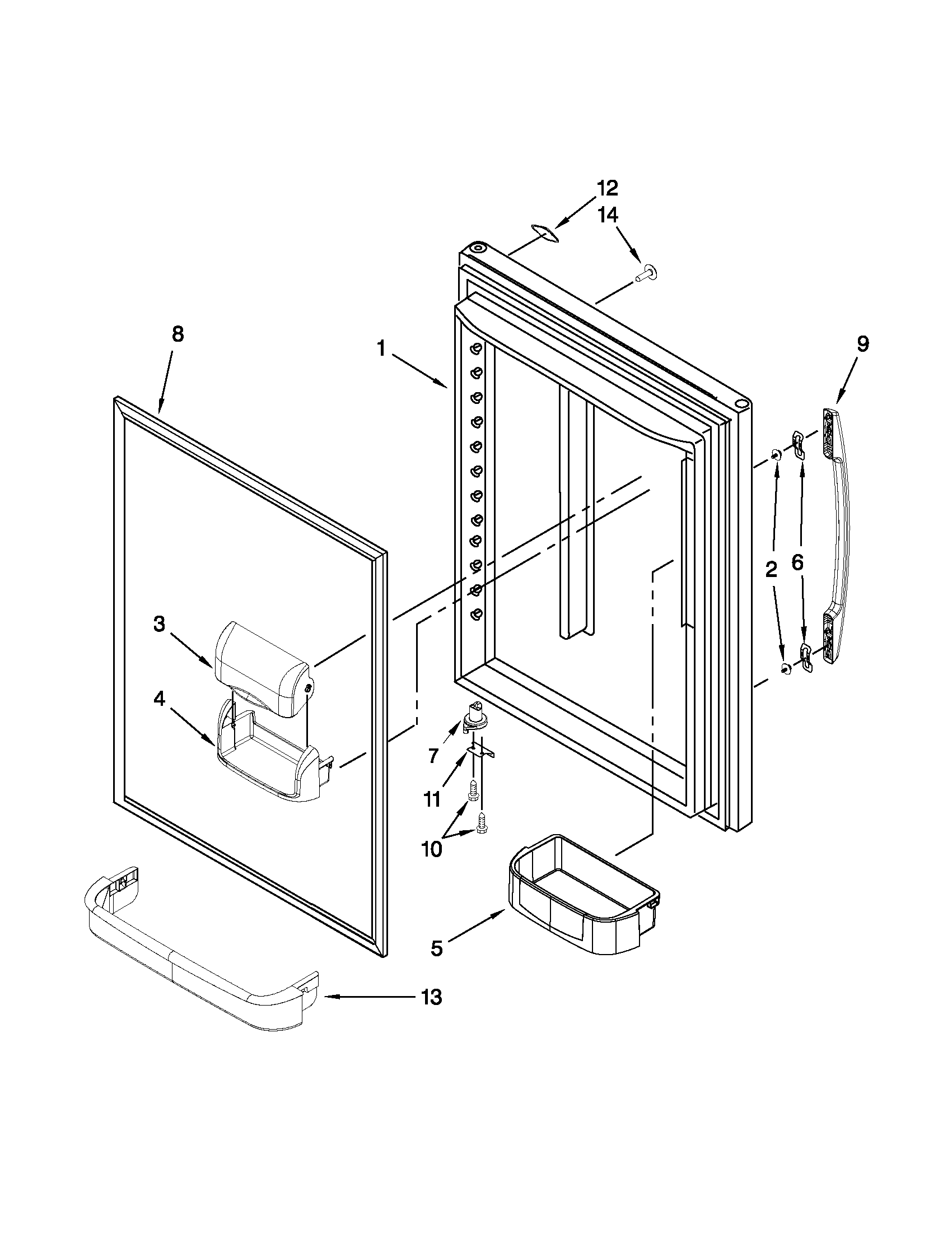 Refrigerator door
