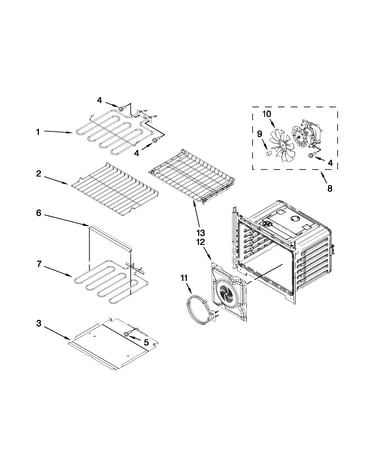 Internal oven parts