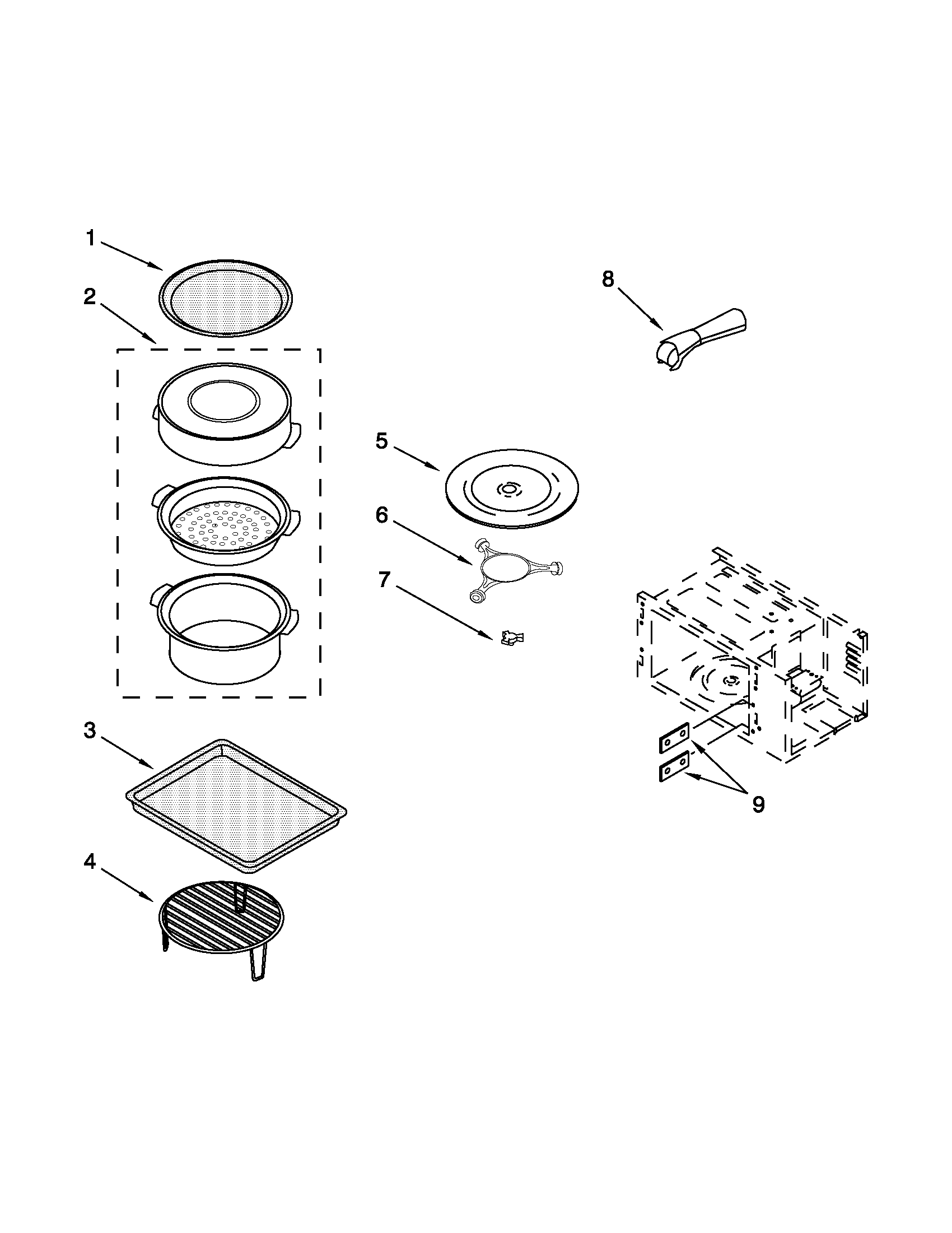 Internal microwave parts