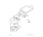 Maytag YMED7000AW0 top and console parts diagram