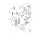 Maytag 3LMVWC400YW1 top and cabinet parts diagram