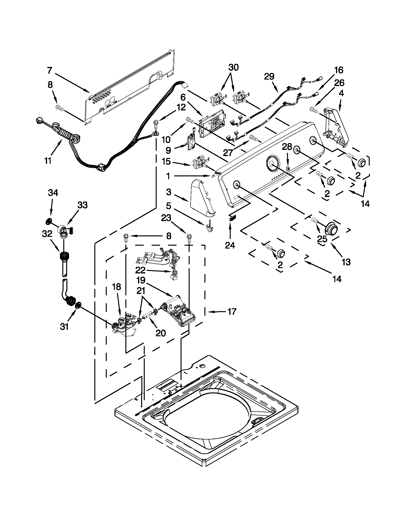 Console and water inlet parts