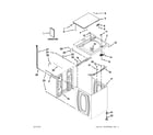 Maytag 3LMVWC100YW1 top and cabinet parts diagram