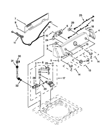 Controls and water inlet parts