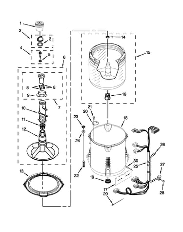 Basket and tub parts