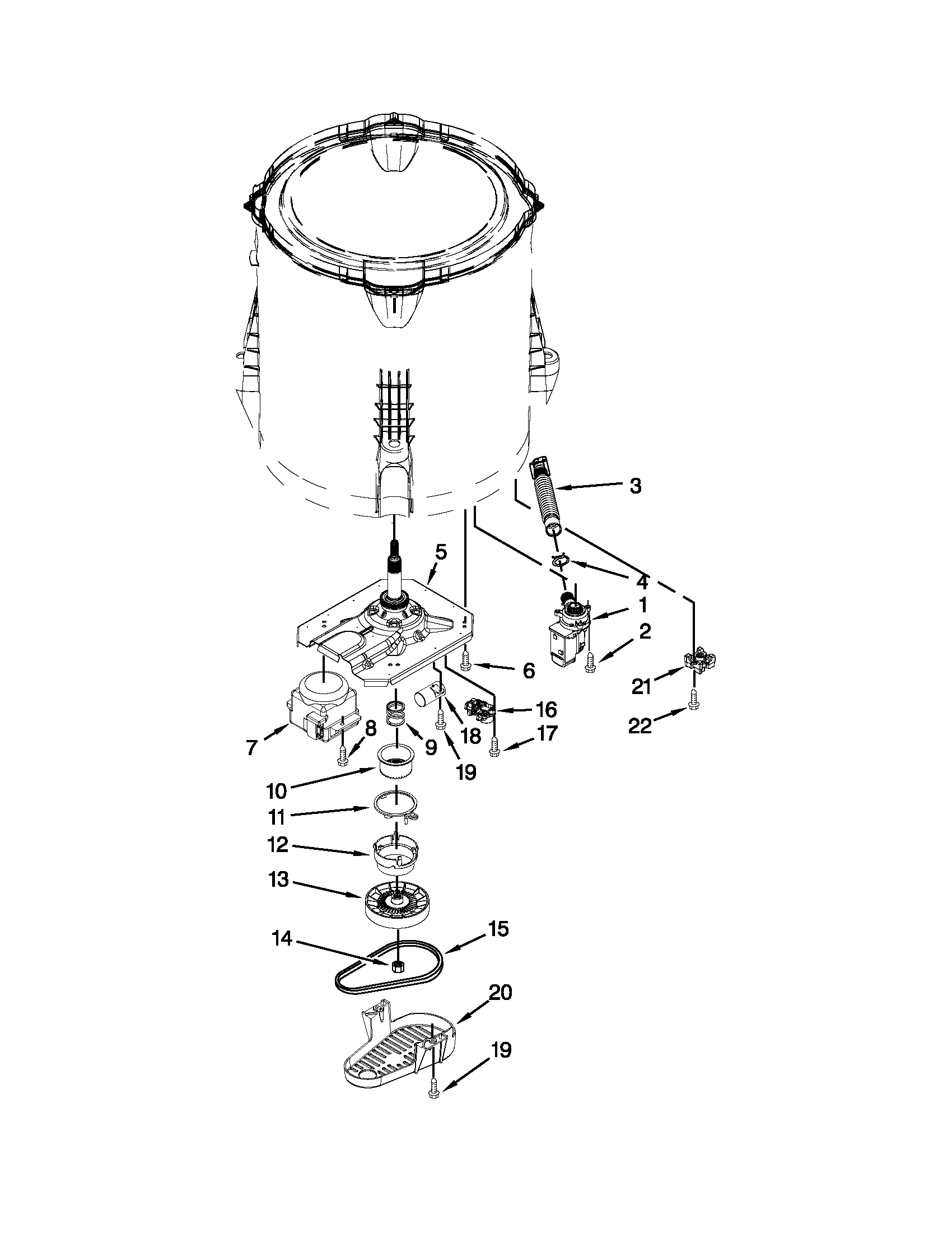 GEARCASE, MOTOR AND PUMP PARTS