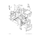 Whirlpool 3LCHW9100YQ0 top and cabinet parts diagram