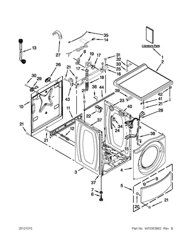 Top and cabinet parts