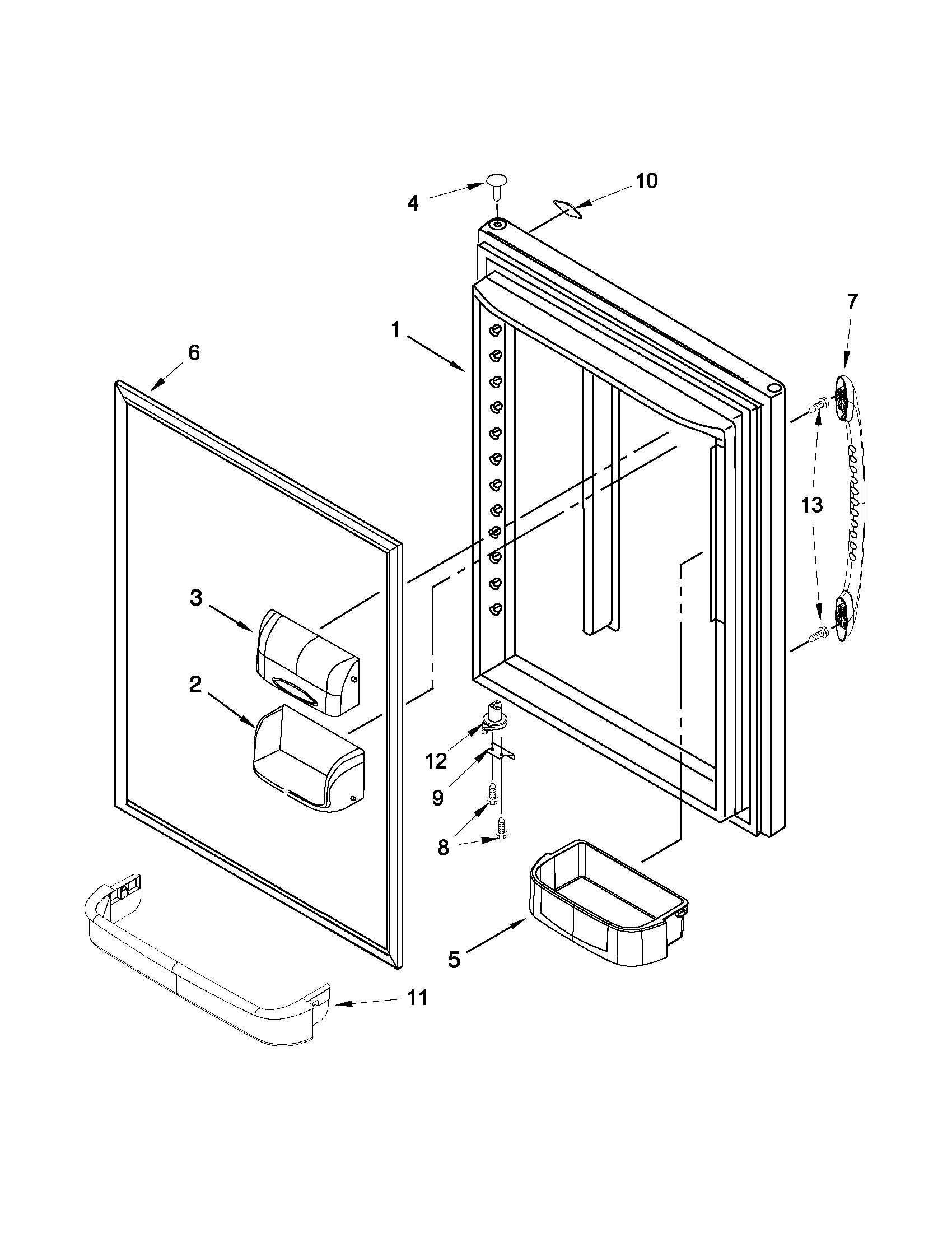 Refrigerator door