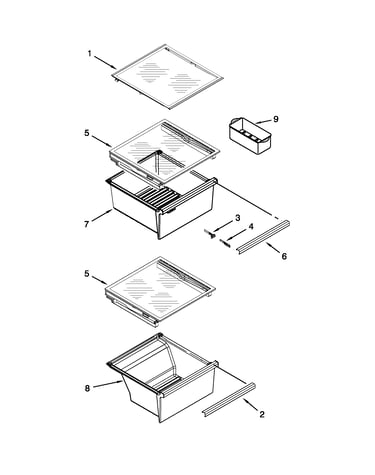Refrigerator shelf parts