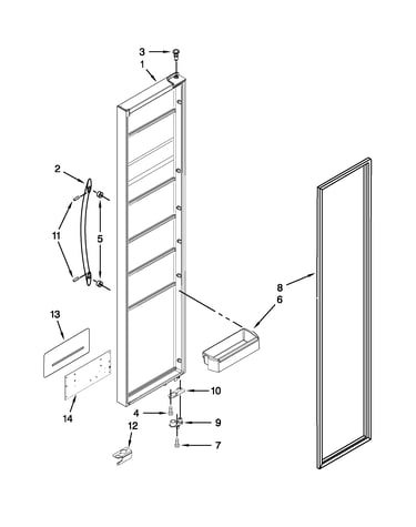 Freezer door parts