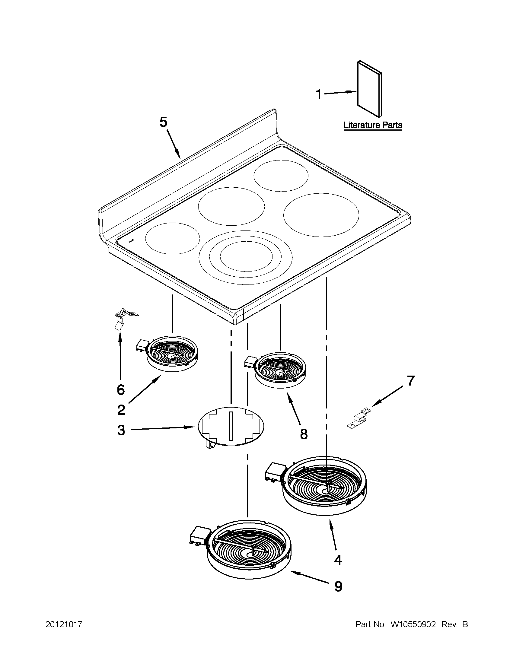 Cooktop parts
