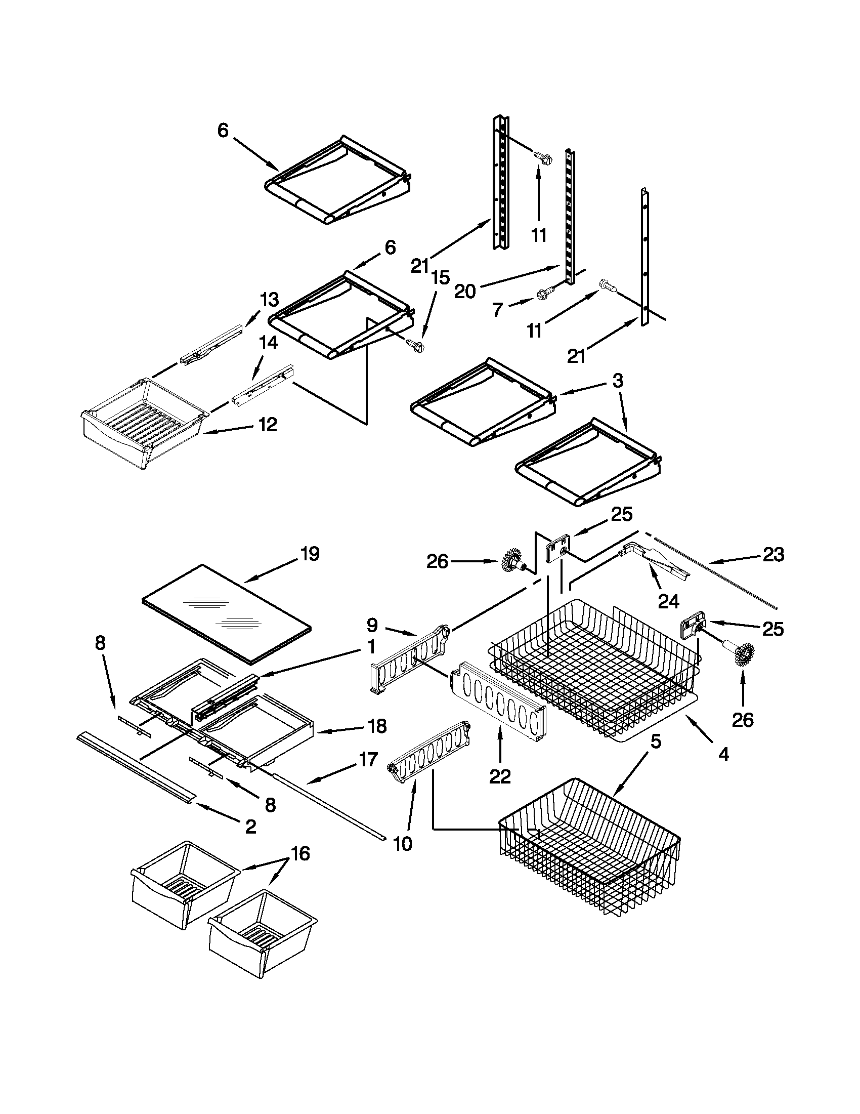 Shelf parts