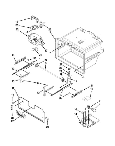 Freezer liner parts