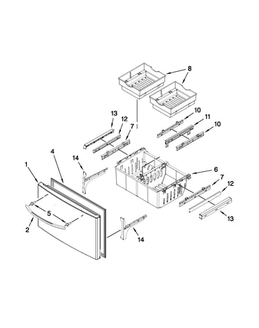Freezer door parts