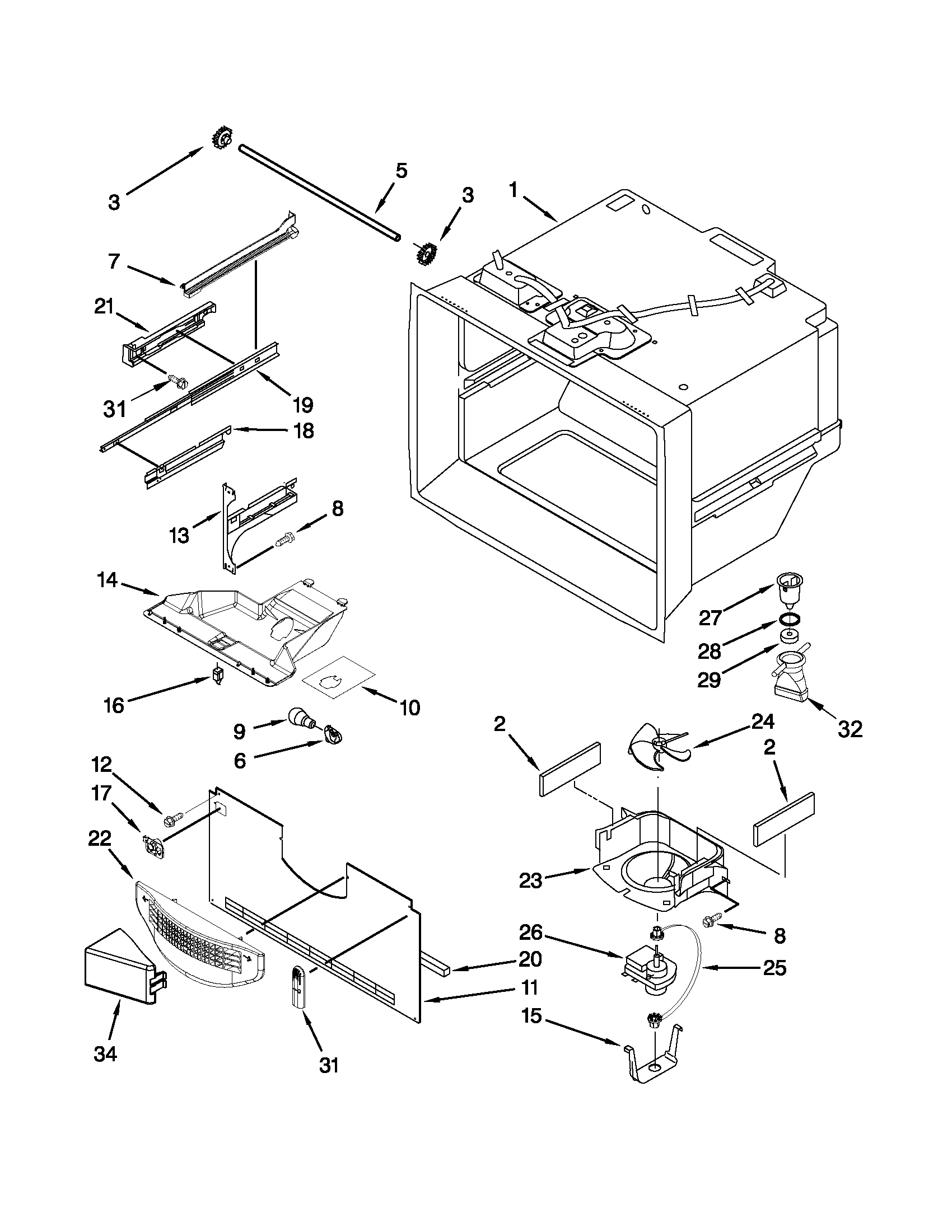 FREEZER LINER PARTS