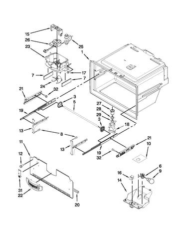 Freezer liner parts
