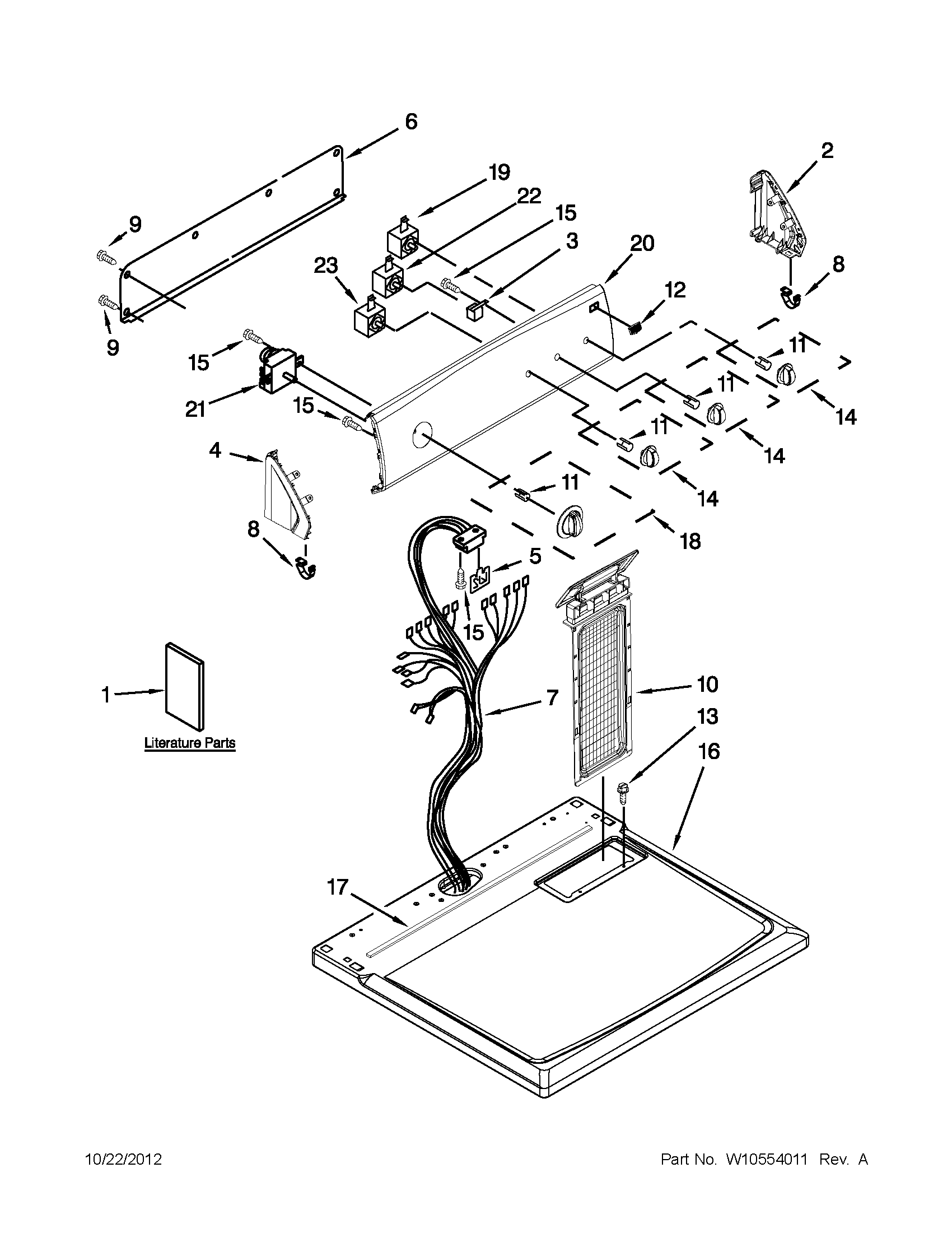 Top and console parts