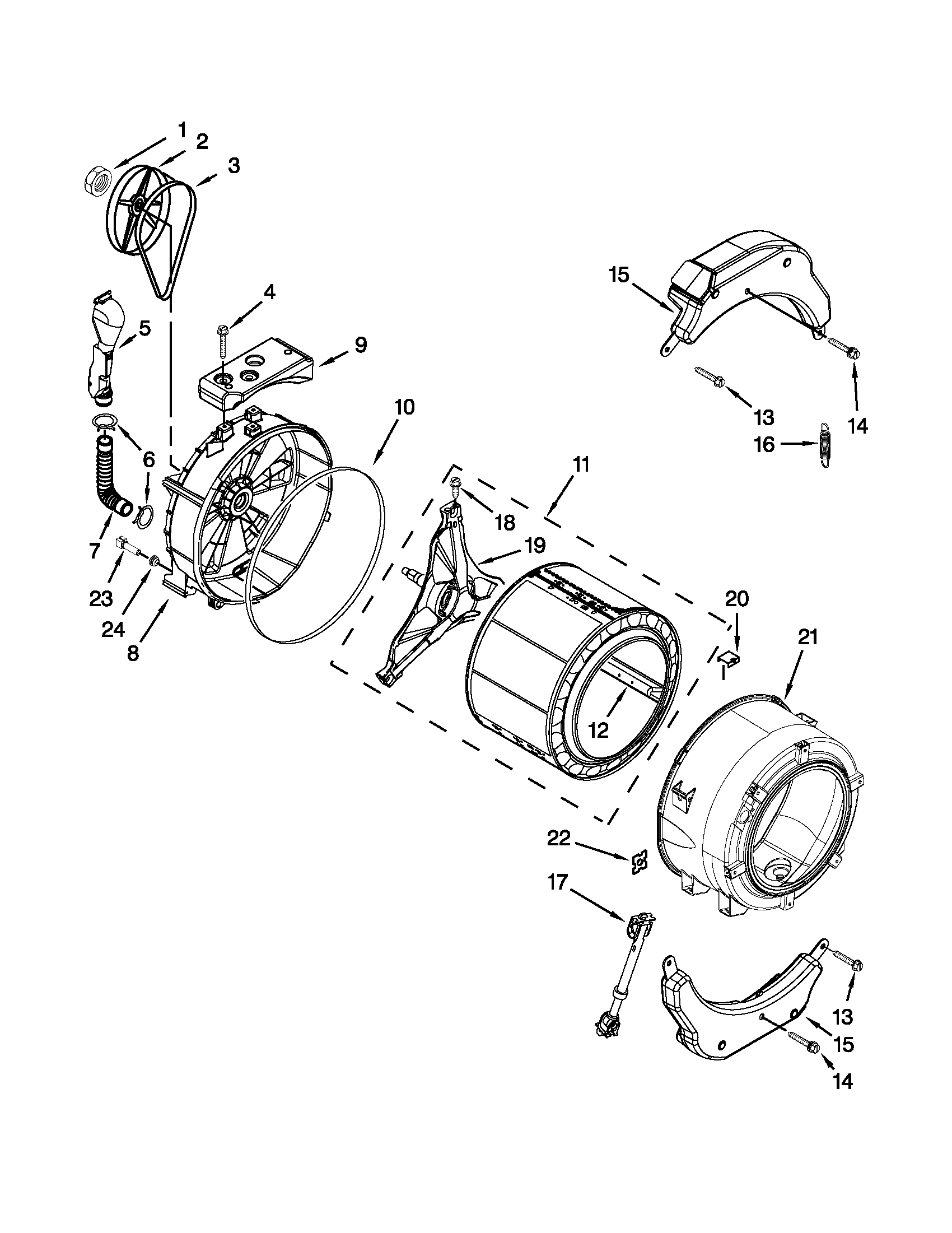Tub and basket parts