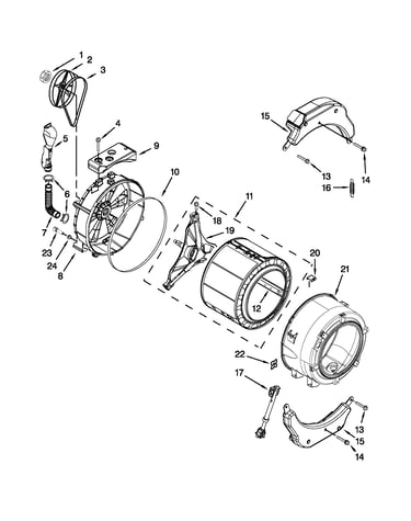 Tub and basket parts