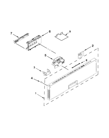 Control panel and latch parts