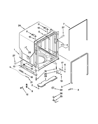 Tub and frame parts