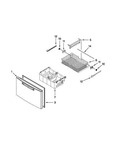 Freezer door parts