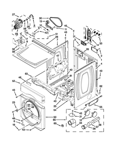 Dryer cabinet parts
