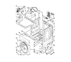 Maytag MLG20PDBGW1 dryer cabinet parts diagram