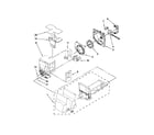 Maytag MFI2269VEB7 motor and ice container parts diagram