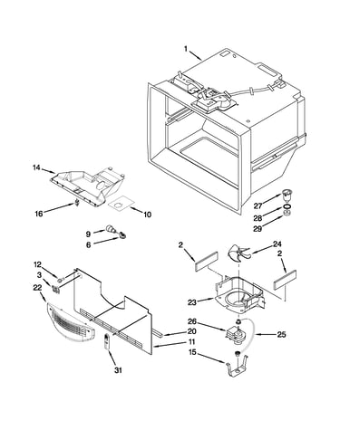 Freezer liner parts