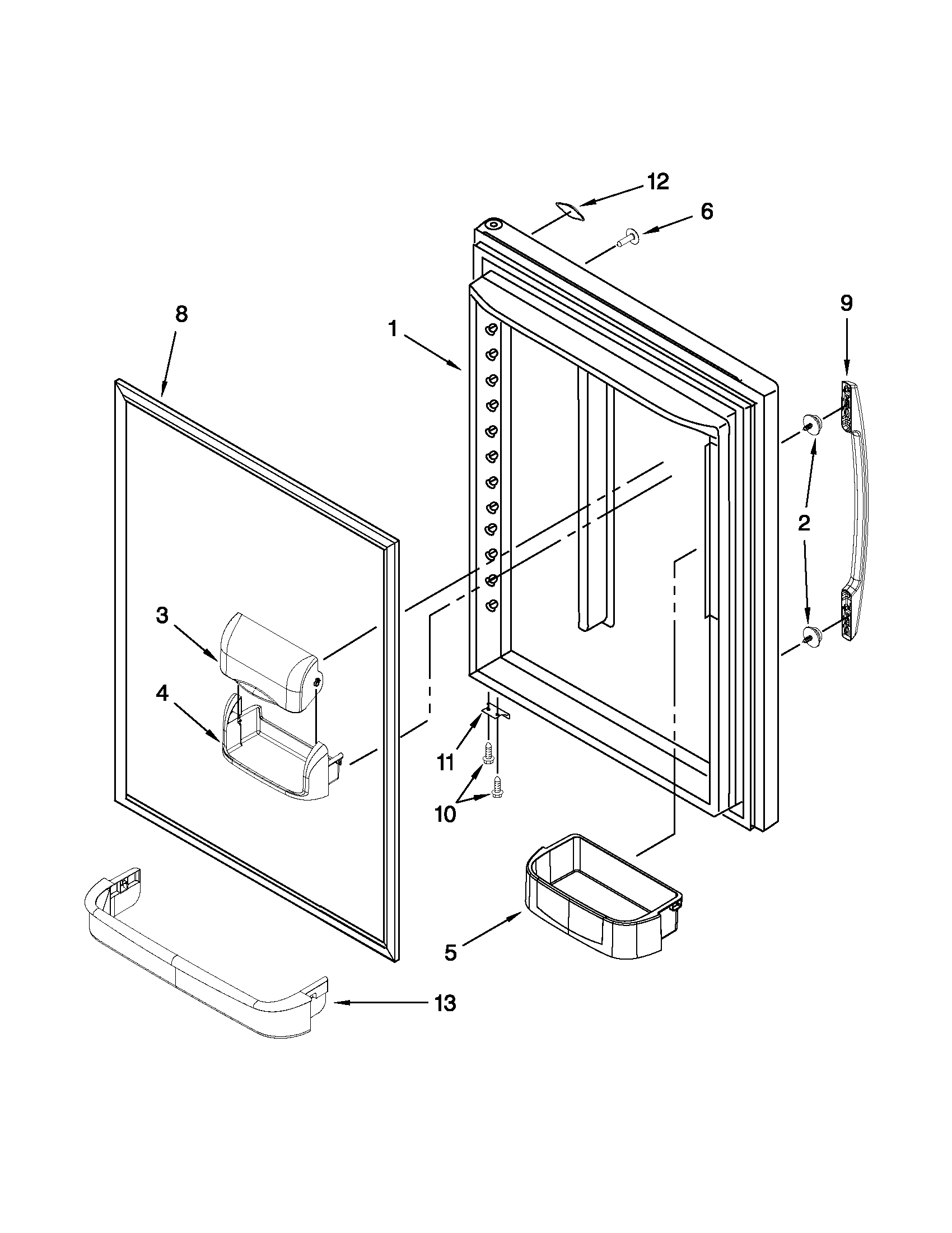 Refrigerator door
